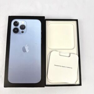 Apple IPhone 13 Pro Max Sierra Blue 256GB Box MLF93LL/A Empty Box Only